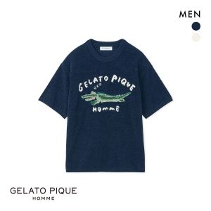 ジェラートピケ オム メンズ エアリーモコ ワニジャガードプルオーバー ジェラピケ パジャマ ルームウェア gelato pique HOMME