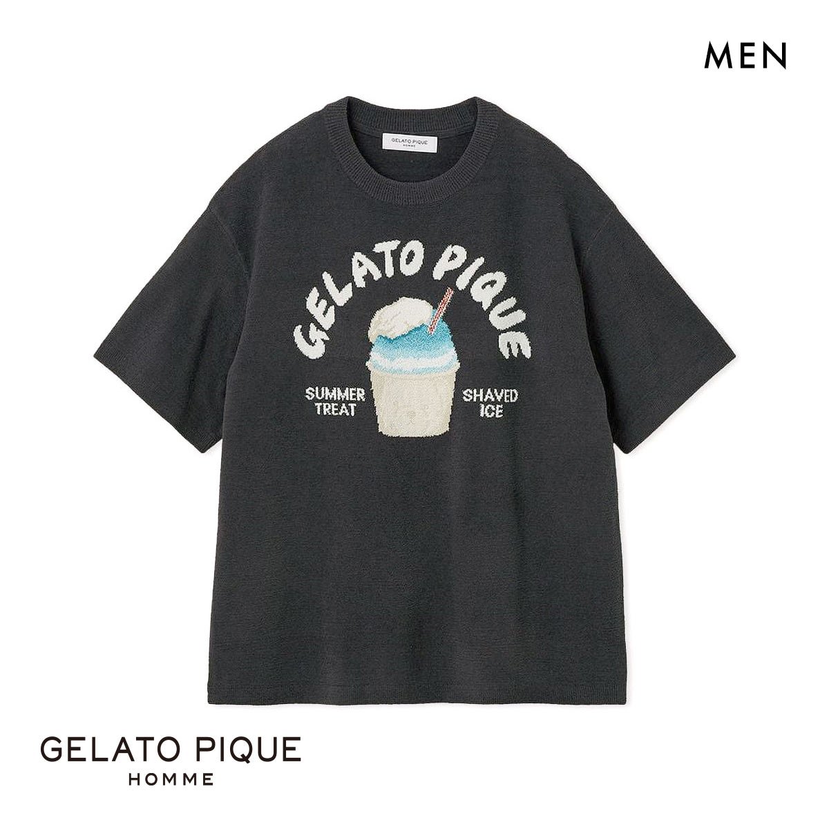 ジェラートピケ オム メンズ エアリーモコベアかき氷ジャガードプルオーバー ジェラピケ パジャマ ルームウェア gelato pique HOMME
