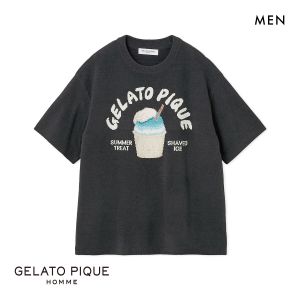 ジェラートピケ オム メンズ エアリーモコベアかき氷ジャガードプルオーバー ジェラピケ パジャマ ルームウェア gelato pique HOMME