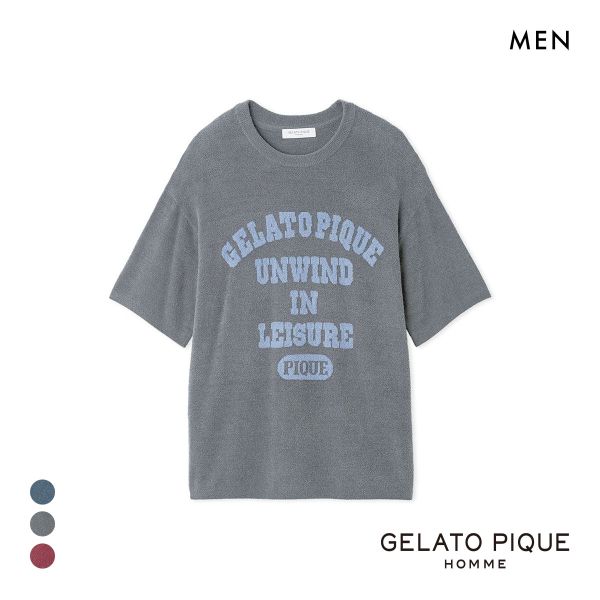 ジェラートピケ オム メンズ スムーズィーliteカレッジプルオーバー ジェラピケ パジャマ ルームウェア gelato pique HOMME