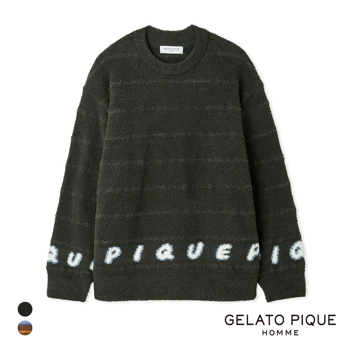 ジェラートピケ オム メンズ ベビモコピケロゴジャガードプルオーバー ジェラピケ パジャマ ルームウェア gelato pique HOMME