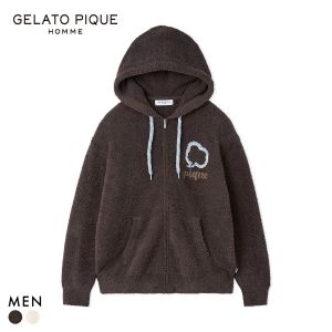 ジェラートピケ オム メンズ ベビモコピケロゴジャガードプルオーバー ジェラピケ パジャマ ルームウェア gelato pique HOMME