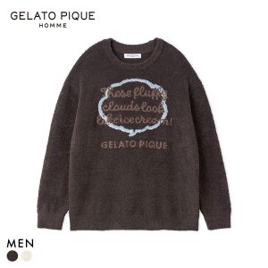 ジェラートピケ オム メンズ ベビモコピケロゴジャガードプルオーバー ジェラピケ パジャマ ルームウェア gelato pique HOMME