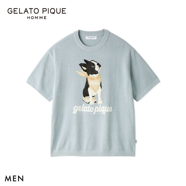 ジェラートピケ オム メンズ エアリーモコドッグジャガードプルオーバー ジェラピケ パジャマ ルームウェア gelato pique HOMME