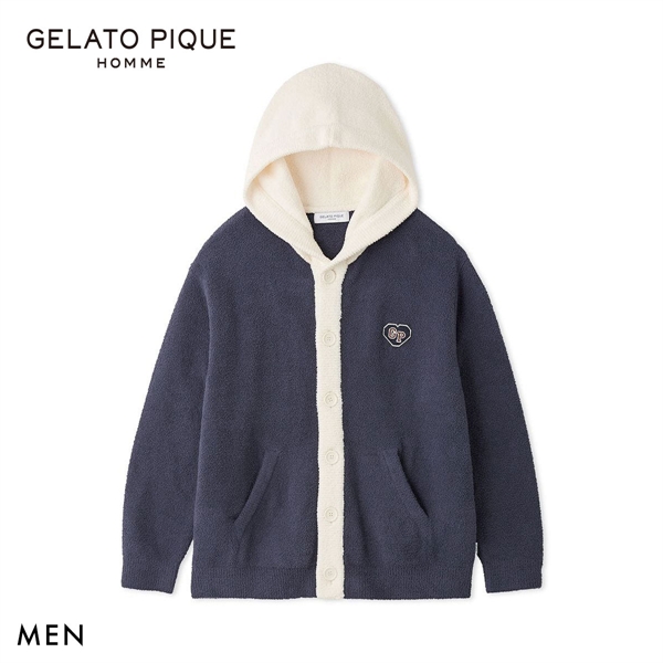 ジェラートピケ オム メンズ エアリーモコカレッジパーカ ジェラピケ パジャマ ルームウェア gelato pique HOMME