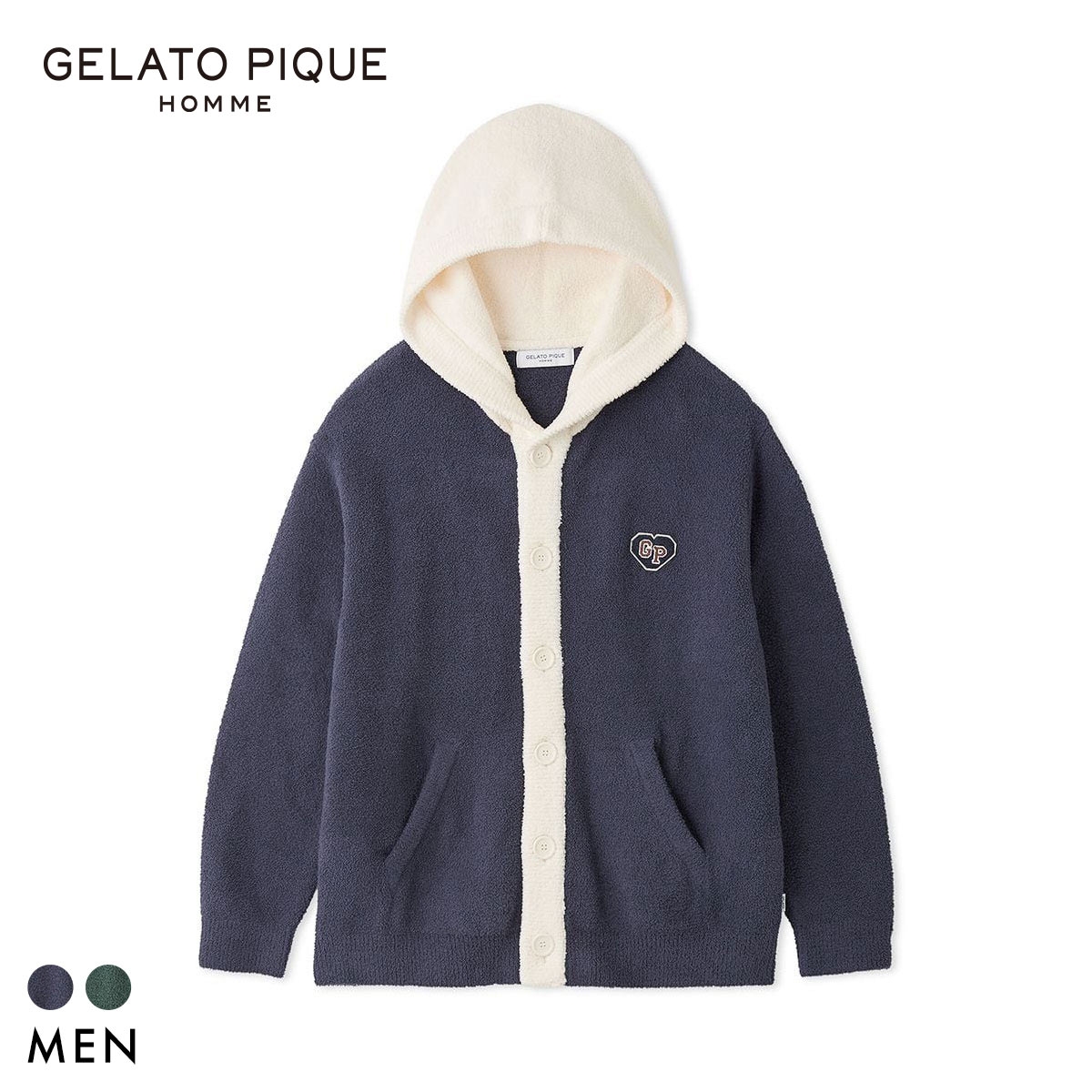 ジェラートピケ オム メンズ エアリーモコカレッジパーカ ジェラピケ パジャマ ルームウェア gelato pique HOMME