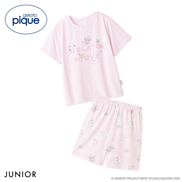 ジェラートピケ ドラゴンクエスト ジュニア 販路限定 ワンポイントTシャツ＆総柄ショートパンツセット ジェラピケ ルームウェア gelato pique