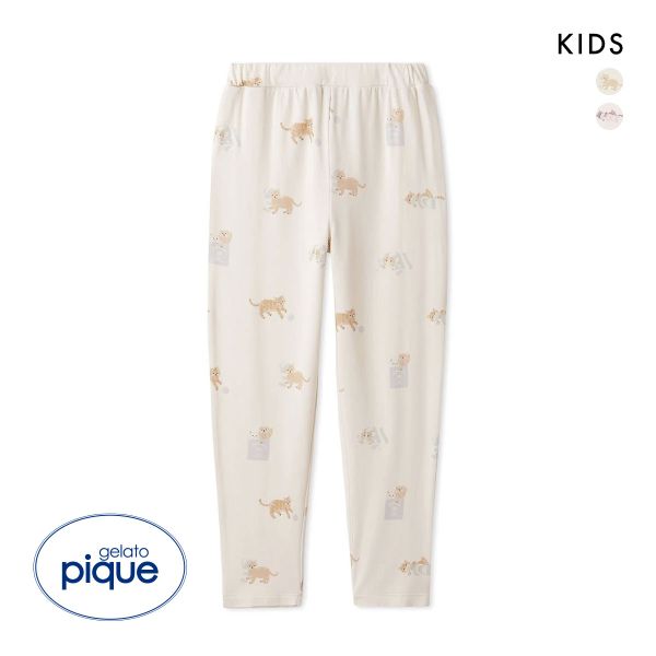 ジェラートピケ キッズアンドベイビー キッズ プレイフルキャット柄ロングパンツ ジェラピケ パジャマ ルームウェア gelato pique Kids＆Baby Kids