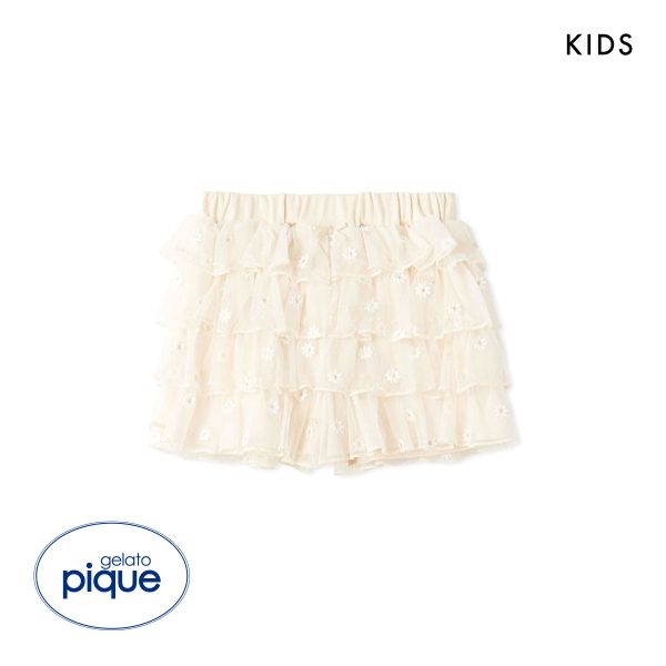 ジェラートピケ キッズアンドベイビー キッズ デイジーチュールショートパンツ ジェラピケ ルームウェア パジャマ gelato pique Kids＆Baby KIDS