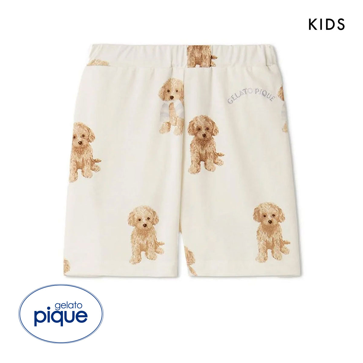 ジェラートピケ キッズアンドベイビー キッズ トイプードル柄ショートパンツ ジェラピケ ルームウェア パジャマ gelato pique Kids＆Baby KIDS(OW-オフホワイト-XXS)