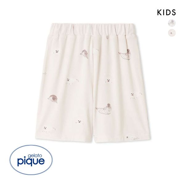 ジェラートピケ キッズアンドベイビー キッズ 接触冷感 あざらし柄ショートパンツ ジェラピケ ルームウェア パジャマ gelato pique Kids＆Baby