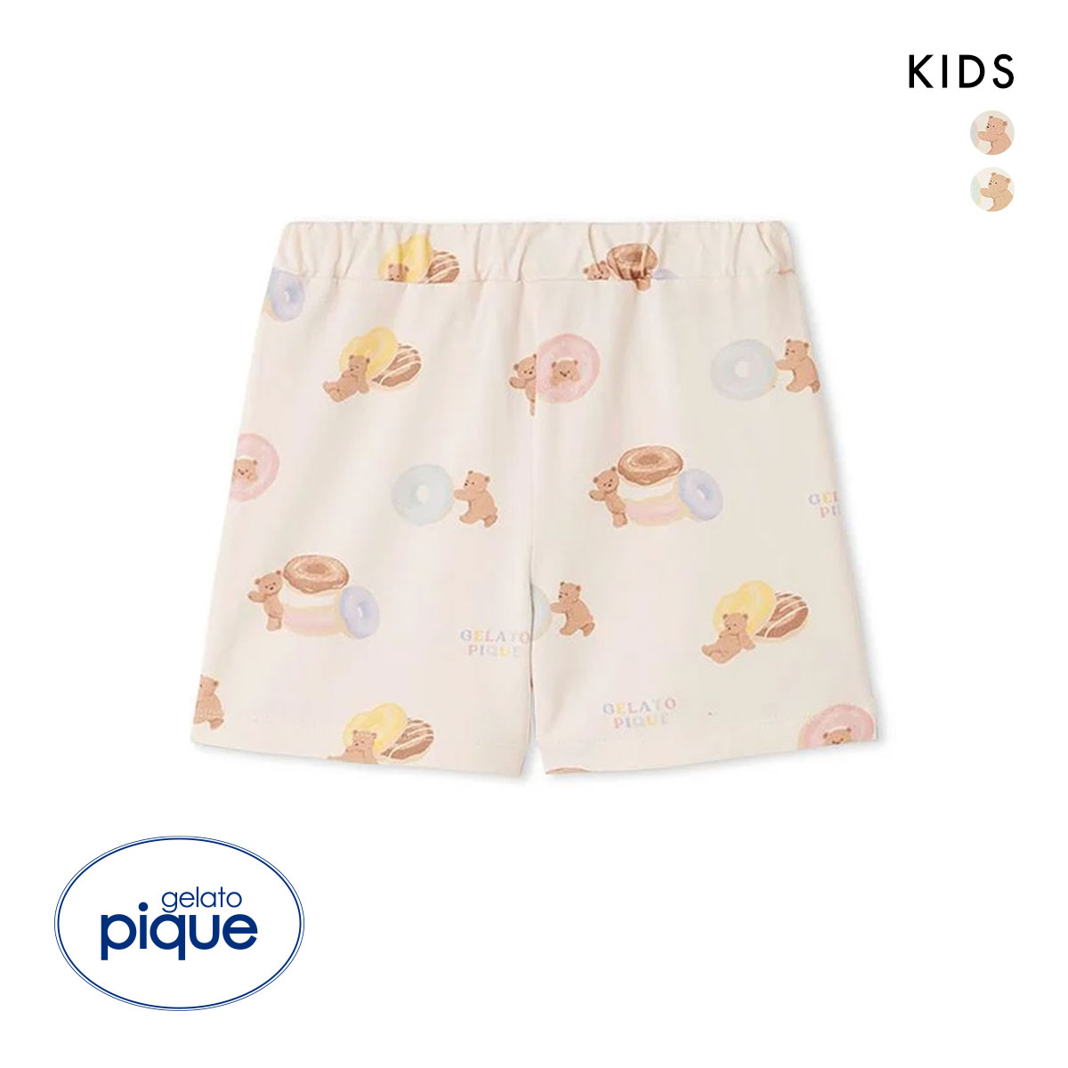 ジェラートピケ キッズアンドベイビー キッズ ドーナツベア柄ショートパンツ ジェラピケ ルームウェア gelato pique Kids＆Baby KIDS(PI-ピンク-90)