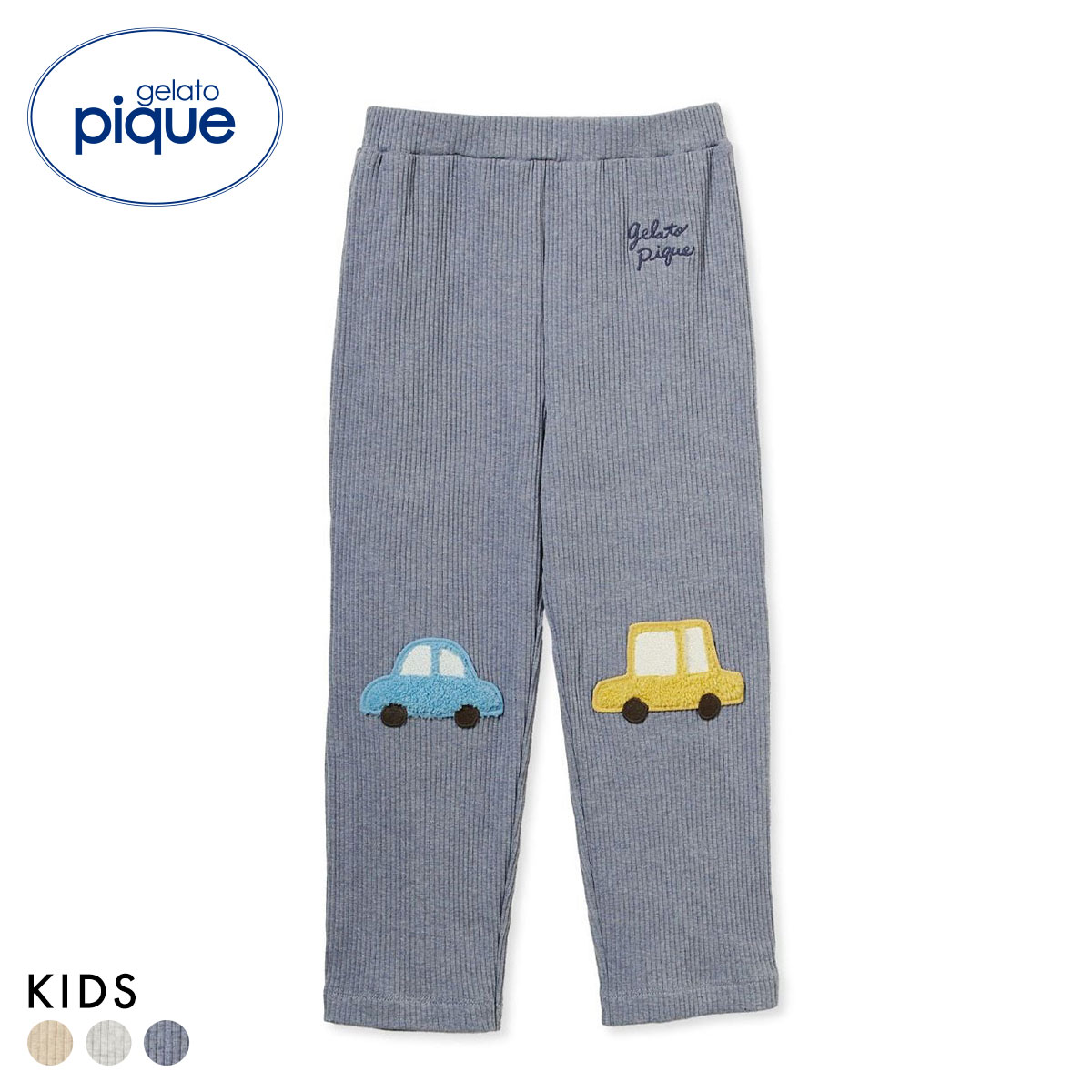 ジェラートピケ キッズアンドベイビー キッズ リブアップリケパンツ ジェラピケ ルームウェア パジャマ gelato pique Kids＆Baby KIDS(NV-ネイビー-90)