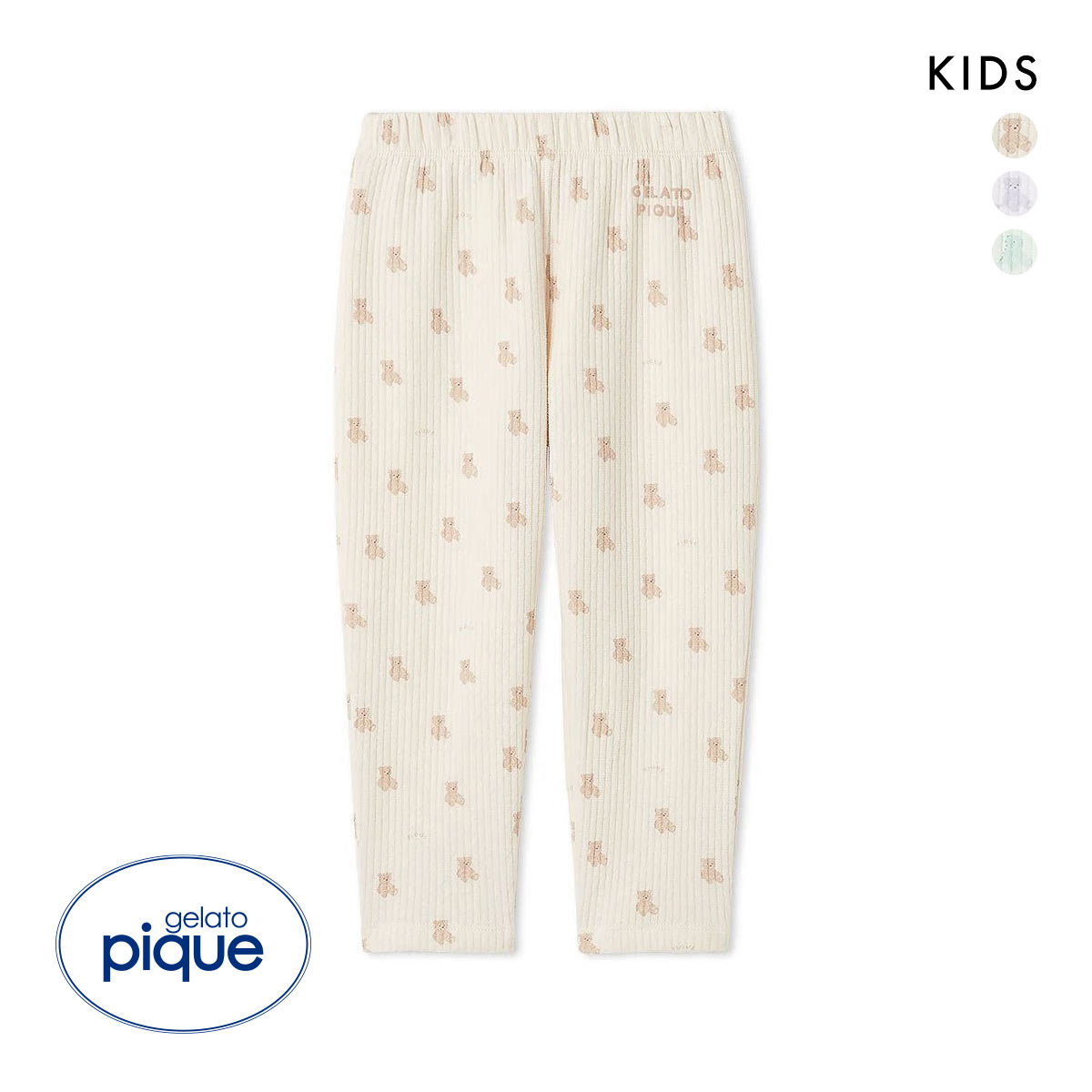 ジェラートピケ キッズアンドベイビー キッズ ぬいぐるみ柄ロングパンツ ジェラピケ ルームウェア パジャマ gelato pique Kids＆Baby KIDS(BE-ベージュ-90)