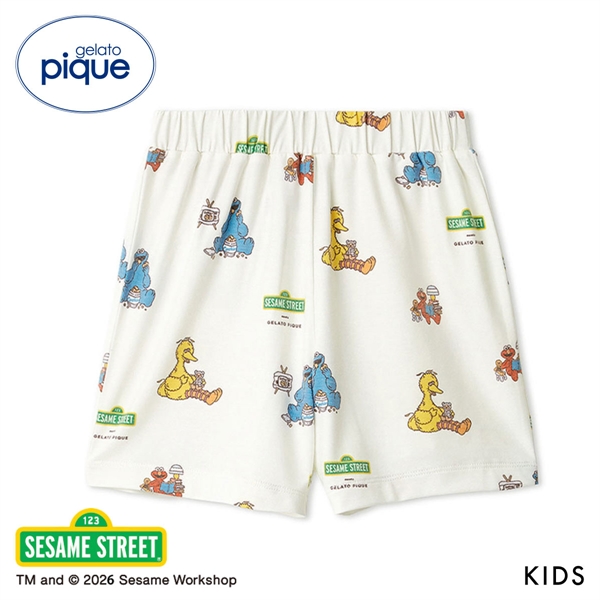 ジェラートピケ キッズアンドベイビー キッズ SESAME STREET 総柄ショートパンツ セサミストリート ジェラピケ gelato pique KIDS