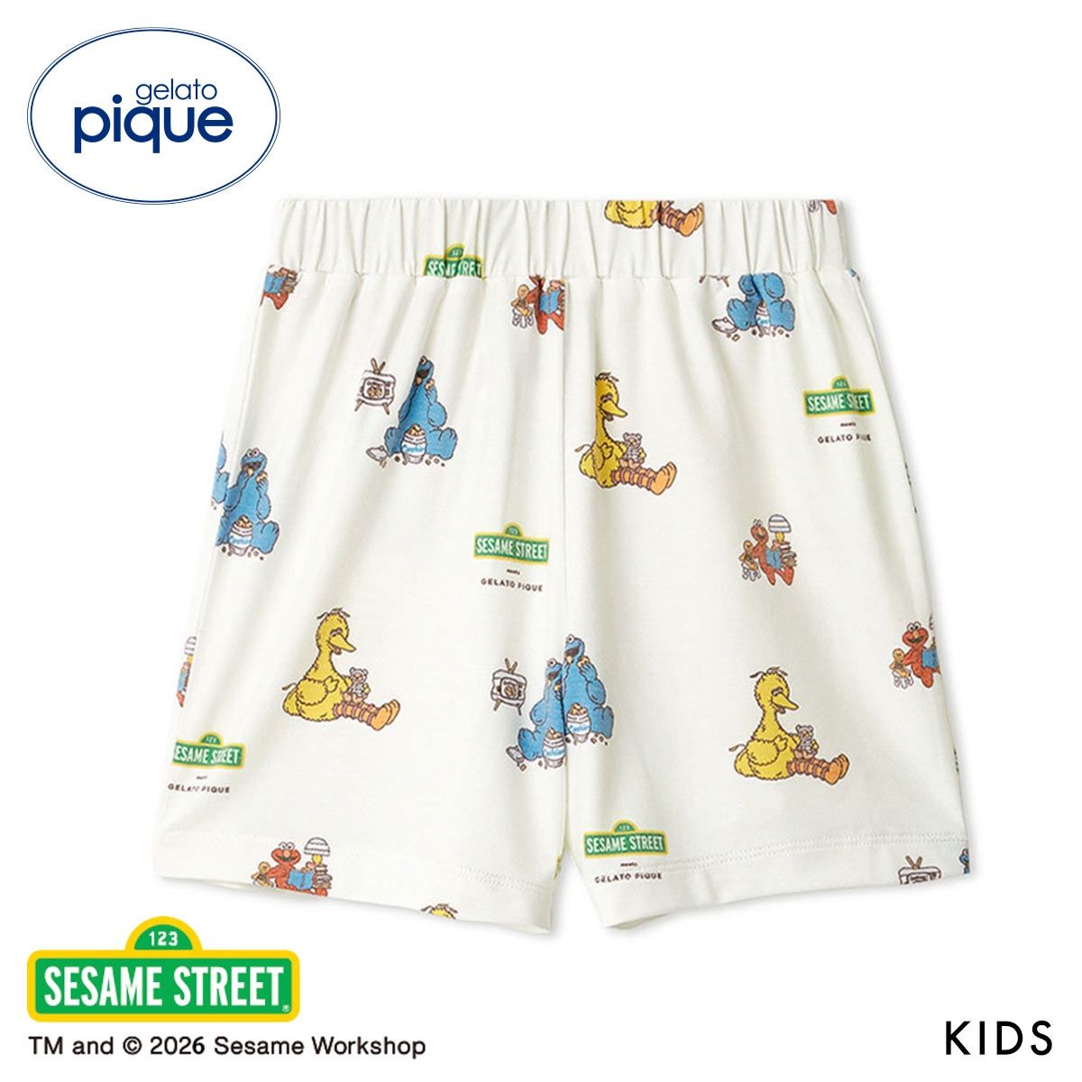 ジェラートピケ キッズアンドベイビー キッズ SESAME STREET 総柄ショートパンツ セサミストリート ジェラピケ gelato pique KIDS