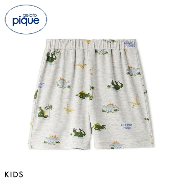 ジェラートピケ キッズアンドベイビー キッズ 接触冷感 スリーピングダイナソー柄ショートパンツ ジェラピケ gelato pique Kids＆Baby KIDS