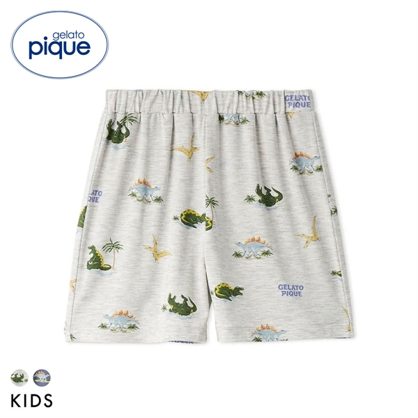 ジェラートピケ キッズアンドベイビー キッズ 接触冷感 スリーピングダイナソー柄ショートパンツ ジェラピケ gelato pique Kids＆Baby KIDS