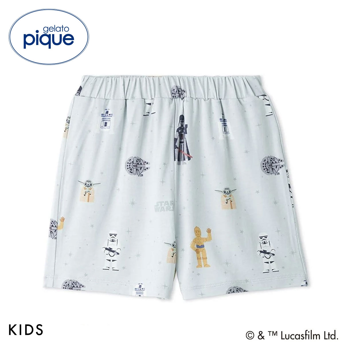 ジェラートピケ STAR WARS キッズアンドベイビー キッズ 総柄ショートパンツ ジェラピケ スターウォーズ gelato pique Kids＆Baby KIDS(MI-ミント-90)
