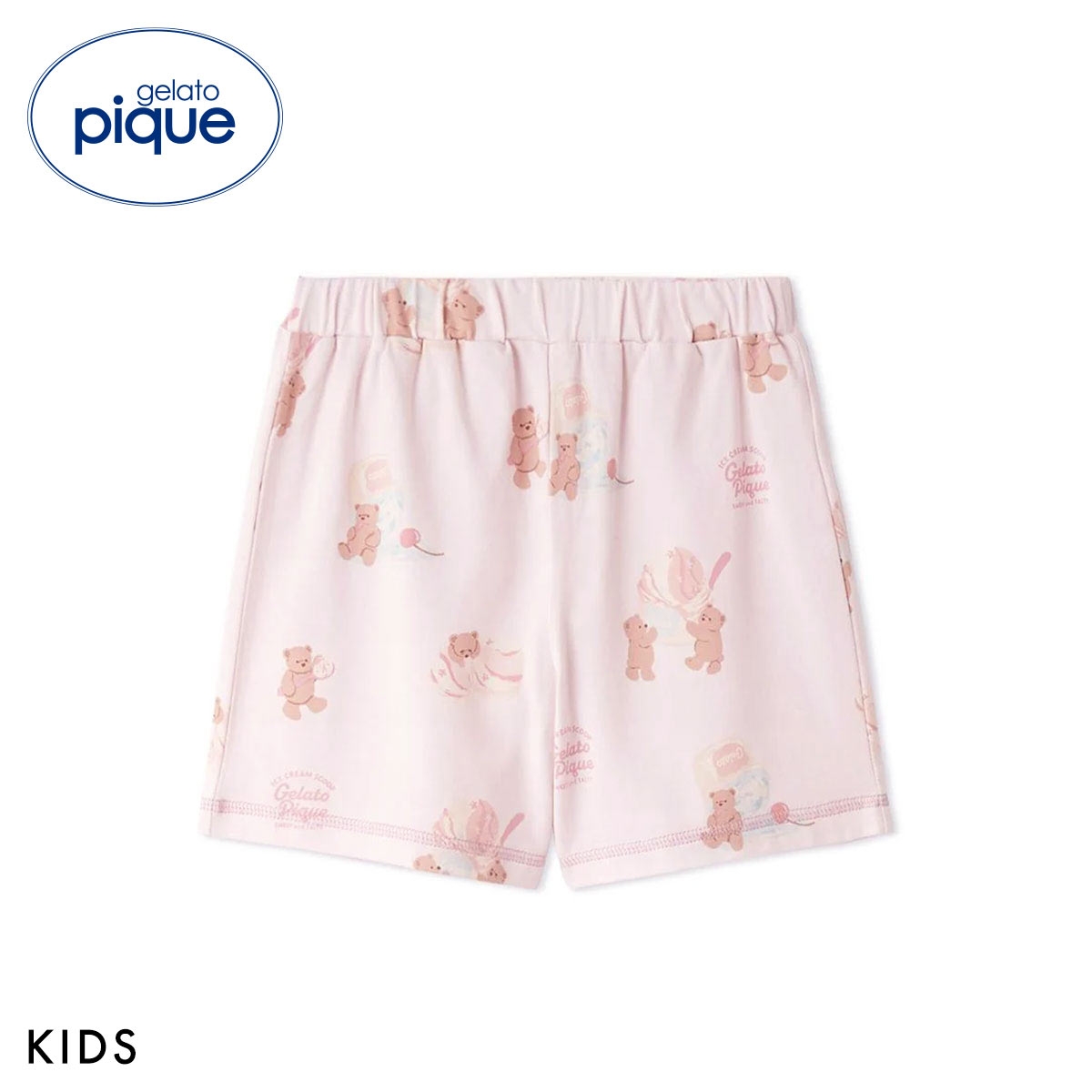 ジェラートピケ キッズアンドベイビー キッズ アイスクリームベア柄ショートパンツ ジェラピケ gelato pique Kids＆Baby KIDS(PI-ピンク-90)