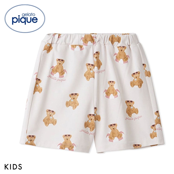 ジェラートピケ キッズアンドベイビー キッズ 接触冷感 サマーベア柄ショートパンツ ジェラピケ ルームウェア gelato pique Kids＆Baby KIDS