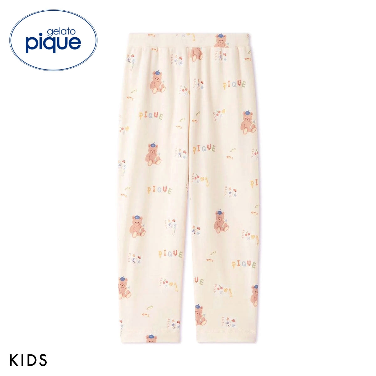 ジェラートピケ キッズアンドベイビー キッズ ドローイングベア柄ロングパンツ ジェラピケ gelato pique Kids＆Baby KIDS(CR-クリーム-90)