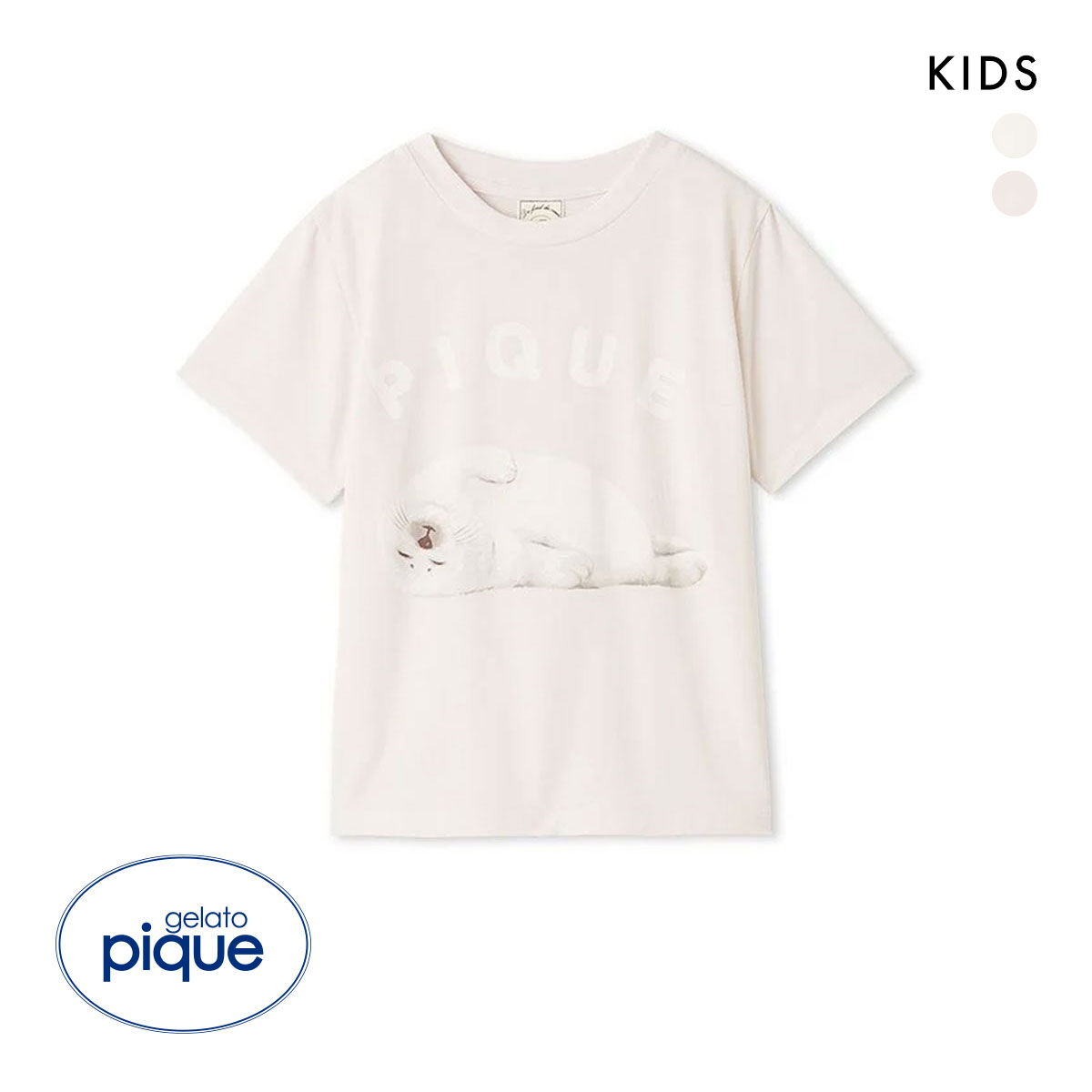 ジェラートピケ キッズアンドベイビー キッズ 接触冷感 あざらしワンポイントTシャツ ジェラピケ gelato pique Kids＆Baby KIDS(PI-ピンク-90)