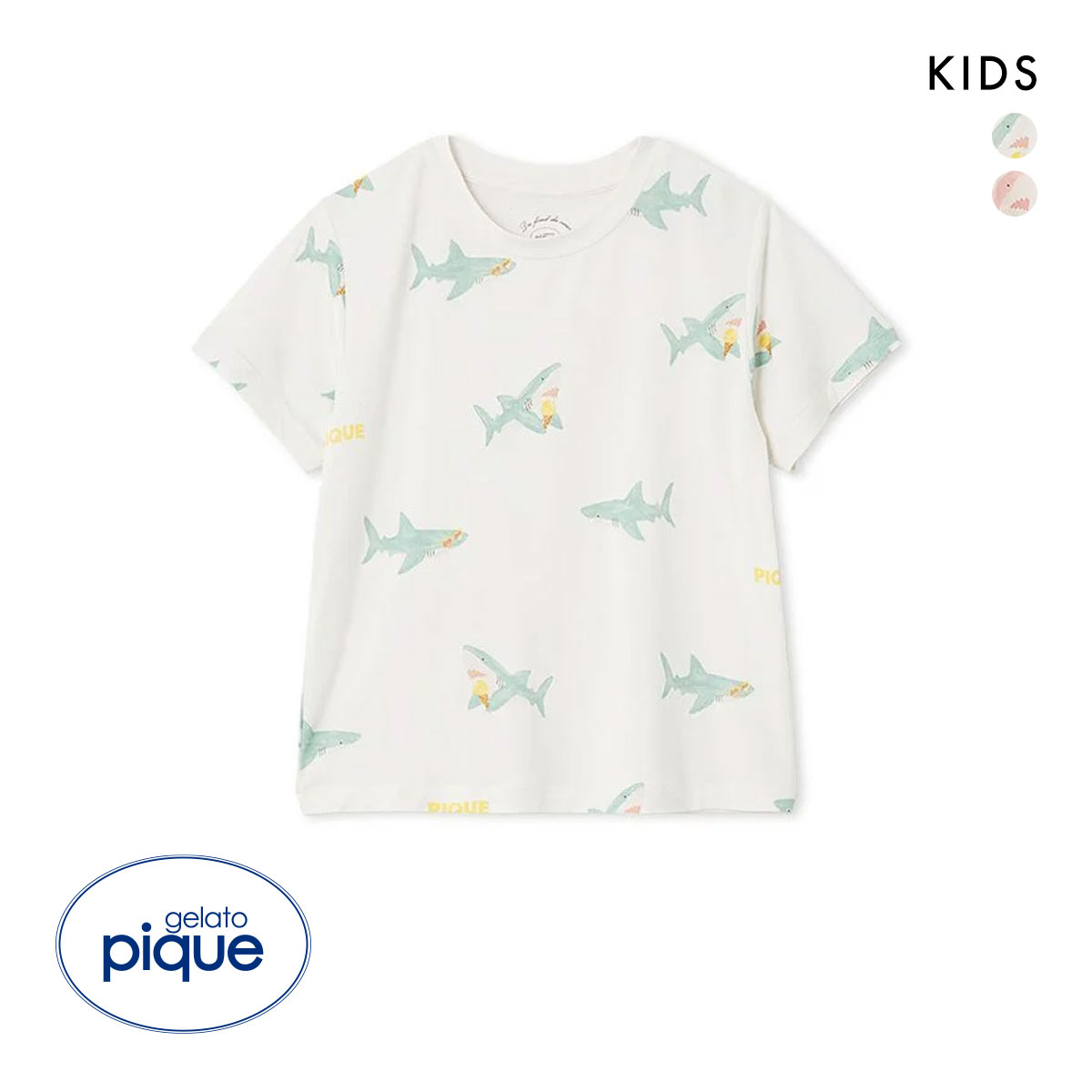 ジェラートピケ キッズアンドベイビー キッズ 接触冷感 SHARK柄Tシャツ ジェラピケ ルームウェア パジャマ gelato pique Kids＆Baby KIDS