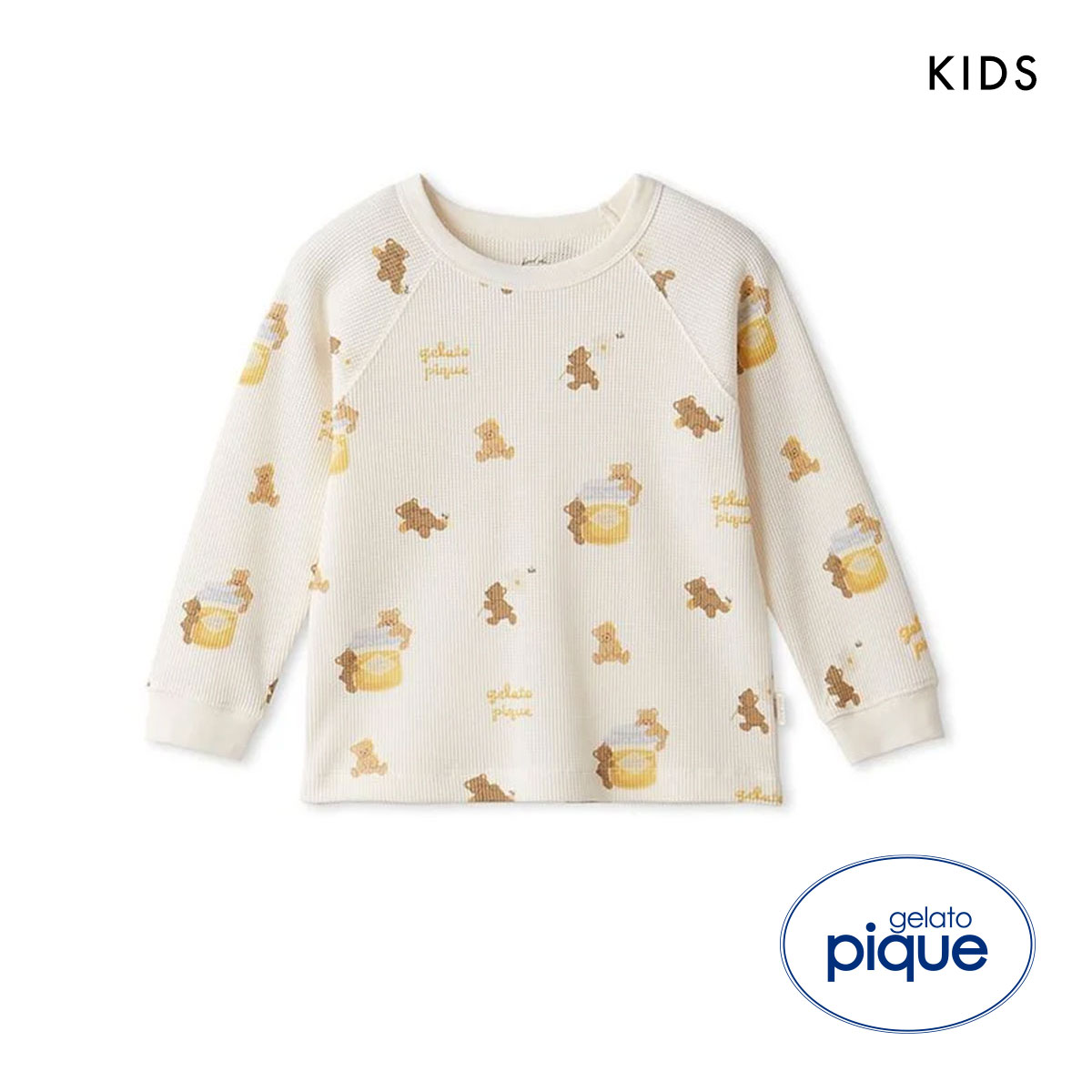 ジェラートピケ キッズアンドベイビー キッズ はちみつベア柄プルオーバー ジェラピケ ルームウェア パジャマ gelato pique Kids＆Baby KIDS