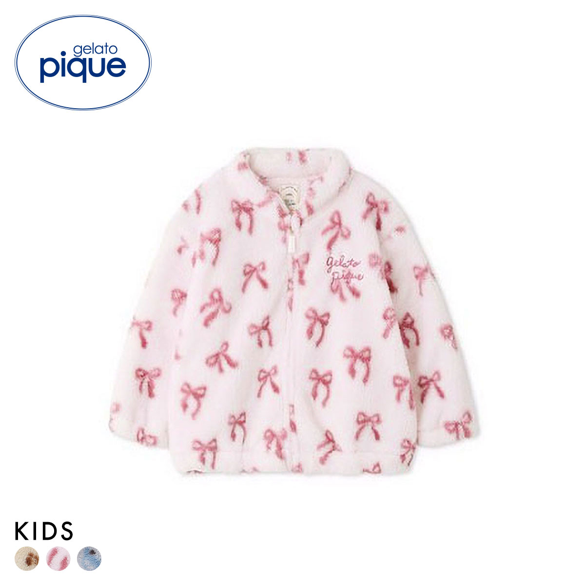 ジェラートピケ キッズアンドベイビー キッズ フリースブルゾン ジェラピケ ルームウェア gelato pique Kids＆Baby KIDS(PI-ピンク-90)