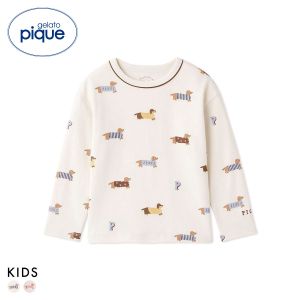 ジェラートピケ キッズアンドベイビー キッズ ダックスフンド柄ロンＴ ジェラピケ gelato pique Kids＆Baby KIDS