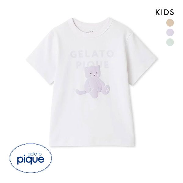 ジェラートピケ キッズアンドベイビー キッズ ぬいぐるみワンポイントTシャツ ジェラピケ ルームウェア gelato pique Kids＆Baby KIDS