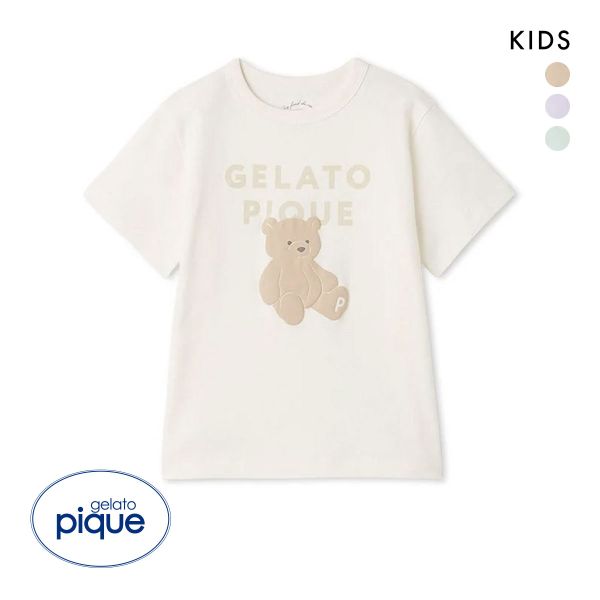 ジェラートピケ キッズアンドベイビー キッズ ぬいぐるみワンポイントTシャツ ジェラピケ ルームウェア gelato pique Kids＆Baby KIDS