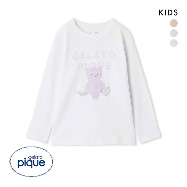 ジェラートピケ キッズアンドベイビー キッズ ぬいぐるみワンポイントロンT ジェラピケ ルームウェア パジャマ gelato pique Kids＆Baby KIDS