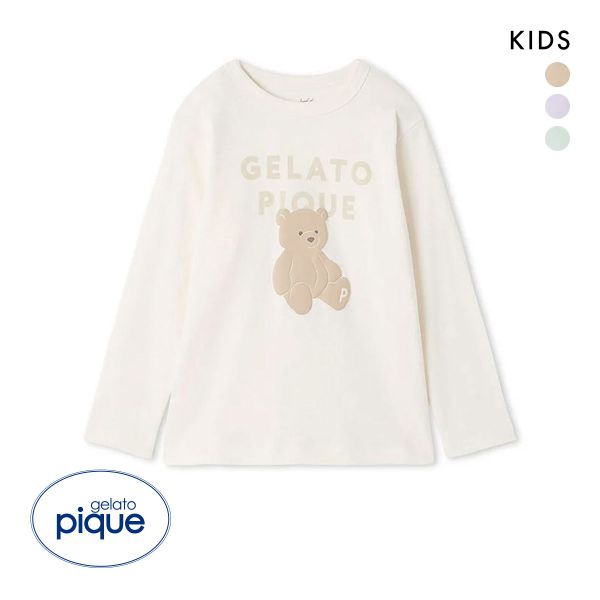 ジェラートピケ キッズアンドベイビー キッズ ぬいぐるみワンポイントロンT ジェラピケ ルームウェア パジャマ gelato pique Kids＆Baby KIDS