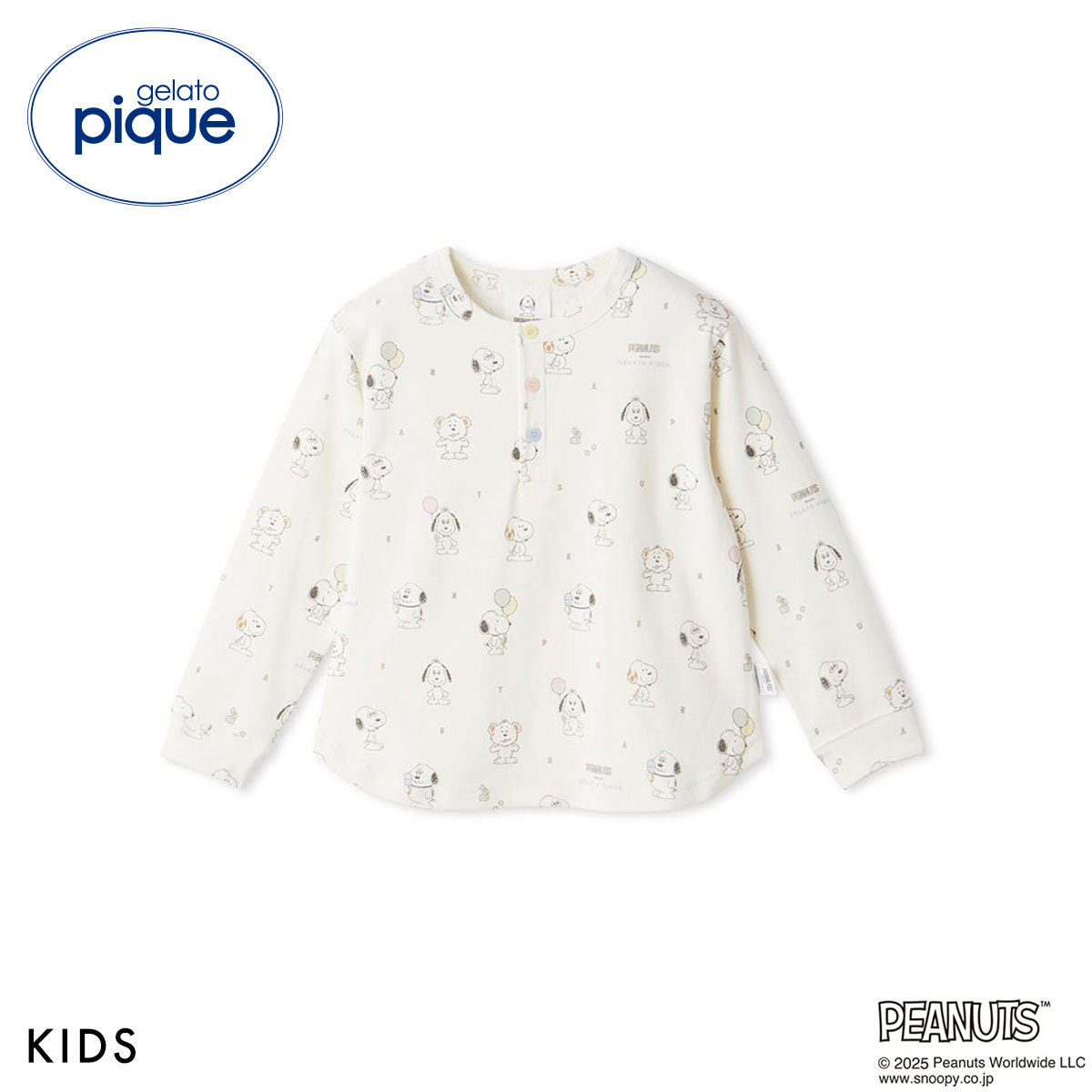 ジェラートピケ キッズアンドベイビー gelato pique Kids＆Baby PEANUTS PUPPIES KIDS トイボックス柄プルオーバー(CR-クリーム-90)