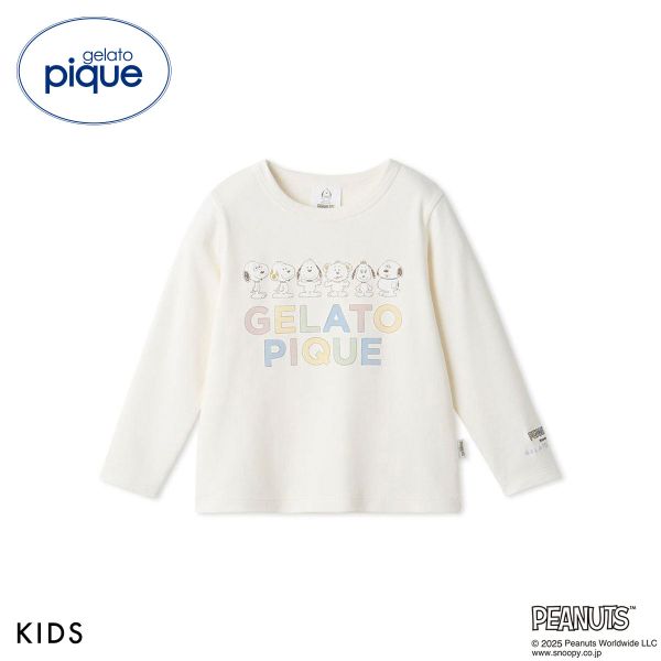 ジェラートピケ キッズアンドベイビー gelato pique Kids＆Baby PEANUTS PUPPIES KIDS ワンポイントロングTシャツ