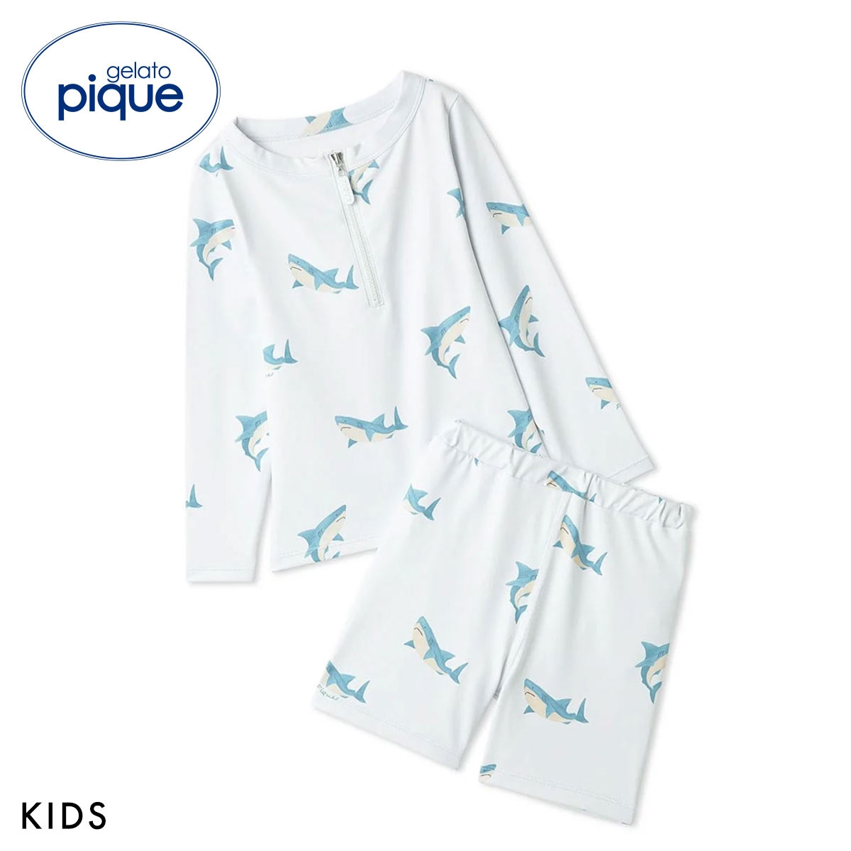 ジェラートピケ キッズアンドベイビー キッズ UVカット スイムウェア ジェラピケ gelato pique Kids＆Baby KIDS(BU-ブルー-90)