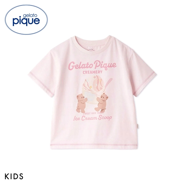 ジェラートピケ キッズアンドベイビー キッズ アイスクリームベアワンポイントTシャツ ジェラピケ gelato pique Kids＆Baby KIDS
