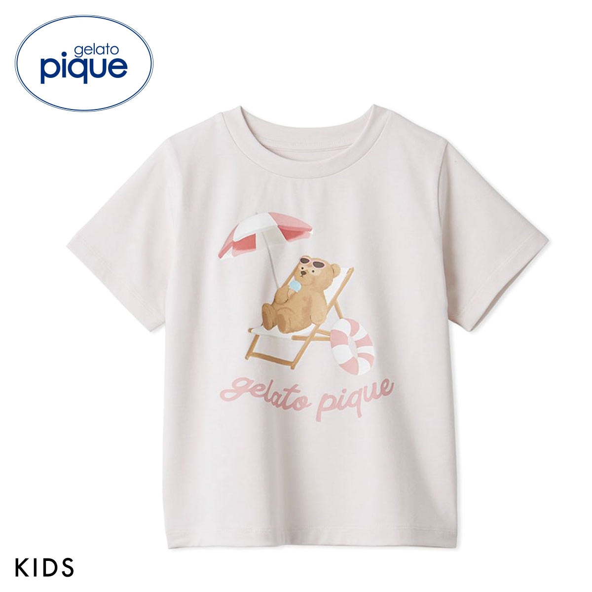 ジェラートピケ キッズアンドベイビー キッズ サマーベアワンポイントTシャツ ジェラピケ ルームウェア gelato pique Kids＆Baby KIDS(PI-ピンク-90)
