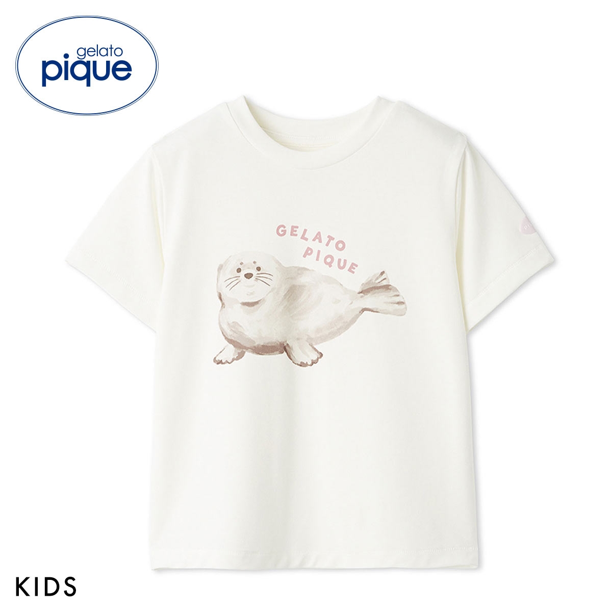 ジェラートピケ キッズアンドベイビー キッズ 接触冷感 シーアニマル柄ワンポイントTシャツ ジェラピケ gelato pique Kids＆Baby KIDS(PI-ピンク-90)