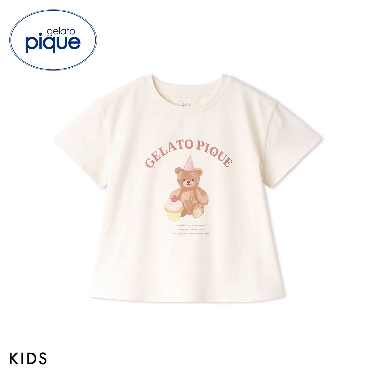 ジェラートピケ キッズアンドベイビー キッズ パジャマパーティーワンポイントフレアTシャツ ジェラピケ gelato pique Kids＆Baby KIDS(OW-オフホワイト-90)