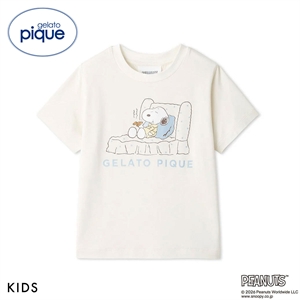 ジェラートピケ PEANUTS キッズアンドベイビー キッズ 接触冷感 ワンポイントTシャツ ジェラピケ スヌーピー SNOOPY gelato pique Kids＆Baby KIDS