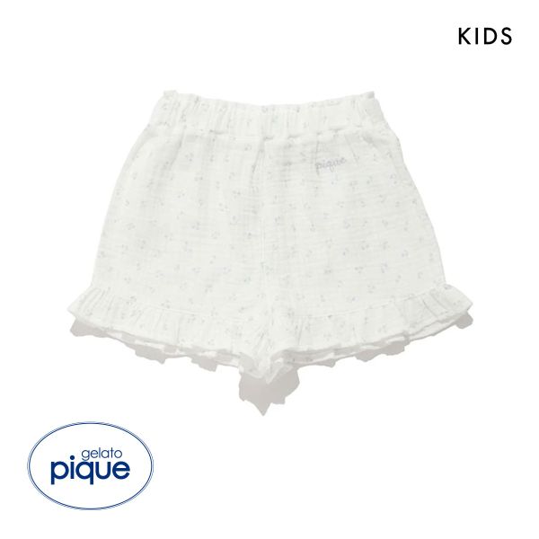 ジェラートピケ キッズアンドベイビー 販路限定 キッズ リトルフラワー柄ガーゼショートパンツ ジェラピケ ルームウェア gelato pique Kids＆Baby