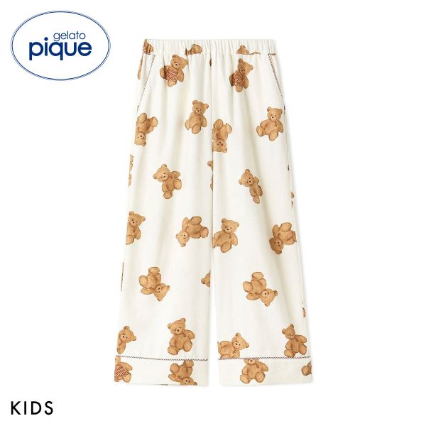 ジェラートピケ キッズアンドベイビー キッズ HOLIDAY KIDS ベア柄ネルロングパンツ ジェラピケ gelato pique Kids＆Baby