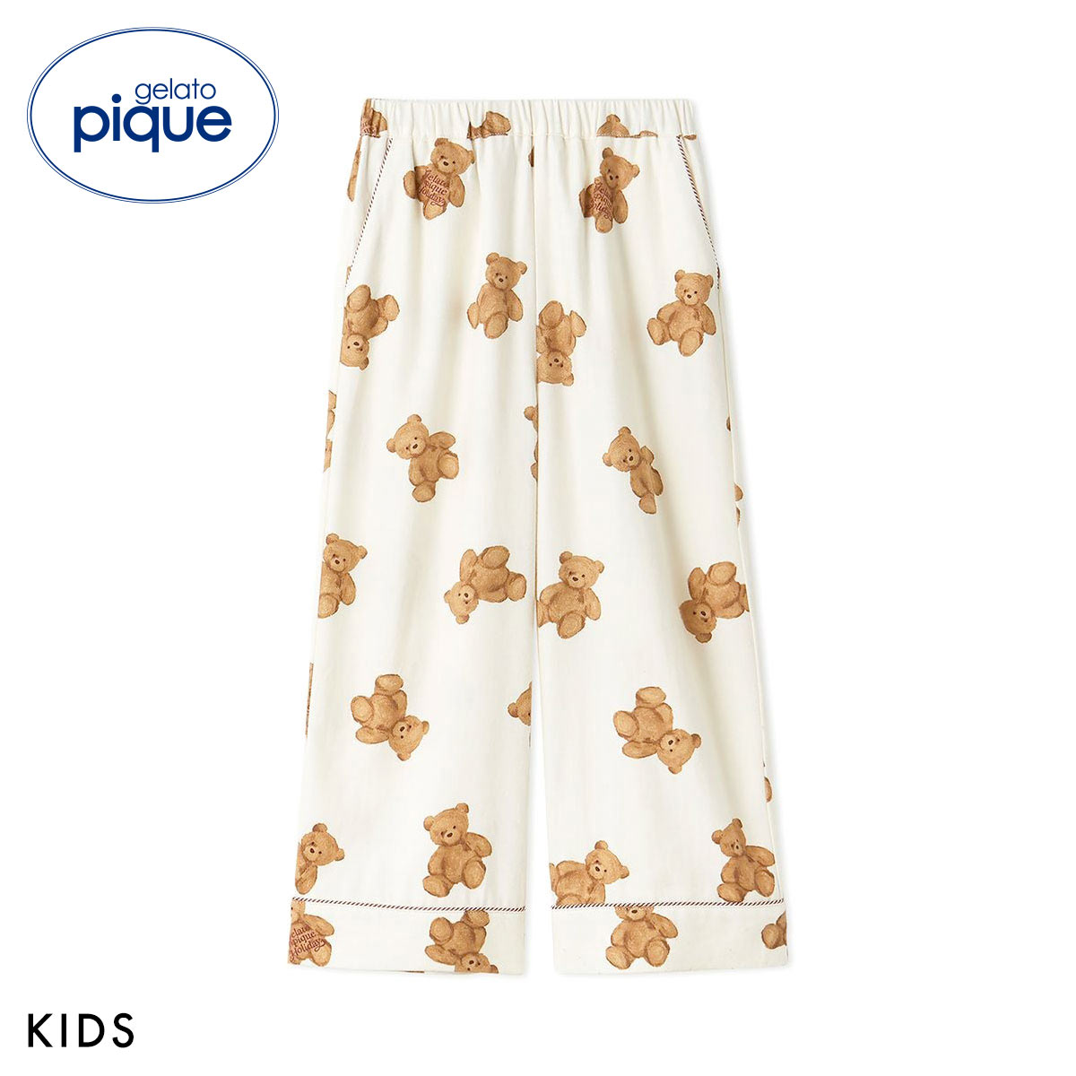 ジェラートピケ キッズアンドベイビー キッズ HOLIDAY KIDS ベア柄ネルロングパンツ ジェラピケ gelato pique Kids＆Baby