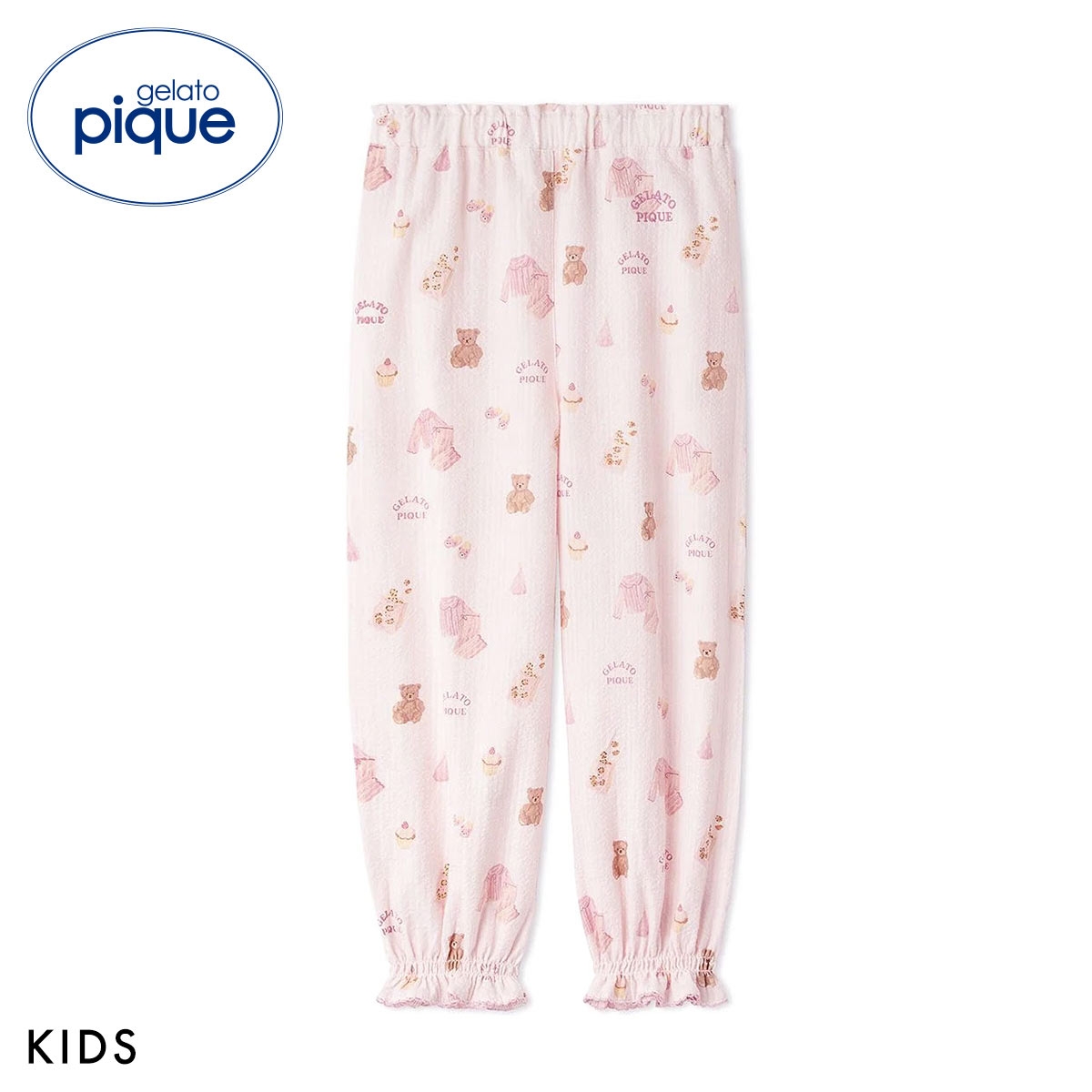 ジェラートピケ キッズアンドベイビー キッズ パジャマパーティー柄シャーリングロングパンツ ジェラピケ gelato pique Kids＆Baby KIDS