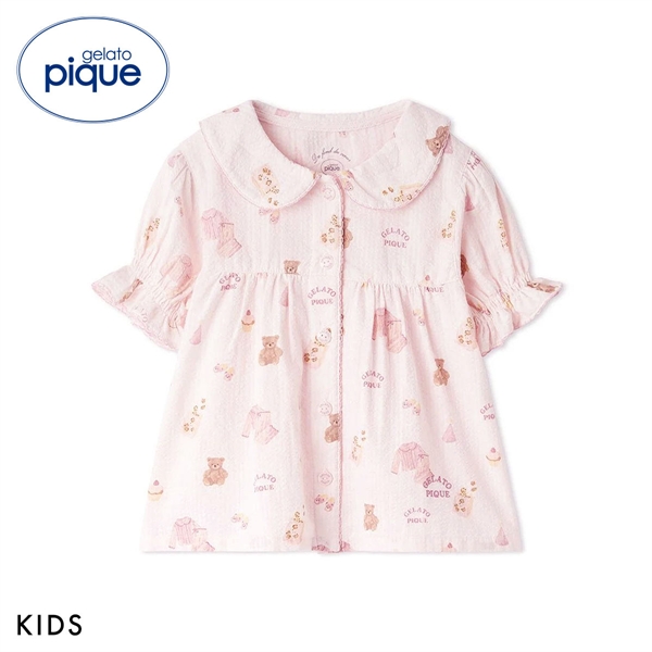 ジェラートピケ キッズアンドベイビー キッズ パジャマパーティー柄シャーリングシャツ ジェラピケ gelato pique Kids＆Baby KIDS