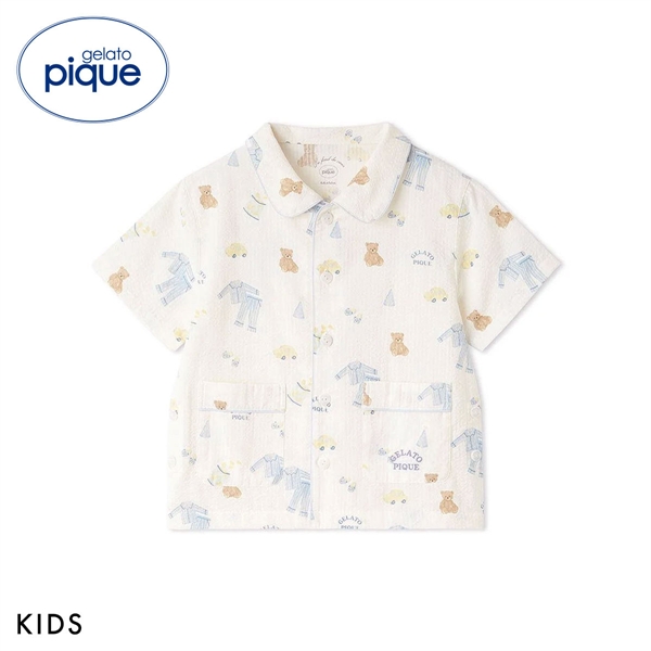 ジェラートピケ キッズアンドベイビー キッズ パジャマパーティー柄シャツ ジェラピケ ルームウェア gelato pique Kids＆Baby KIDS