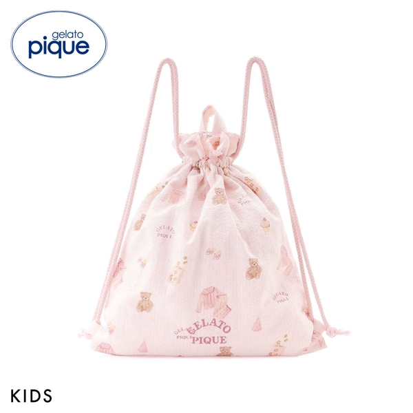 ジェラートピケ キッズアンドベイビー キッズ パジャマパーティー柄巾着バッグ ジェラピケ gelato pique Kids＆Baby KIDS